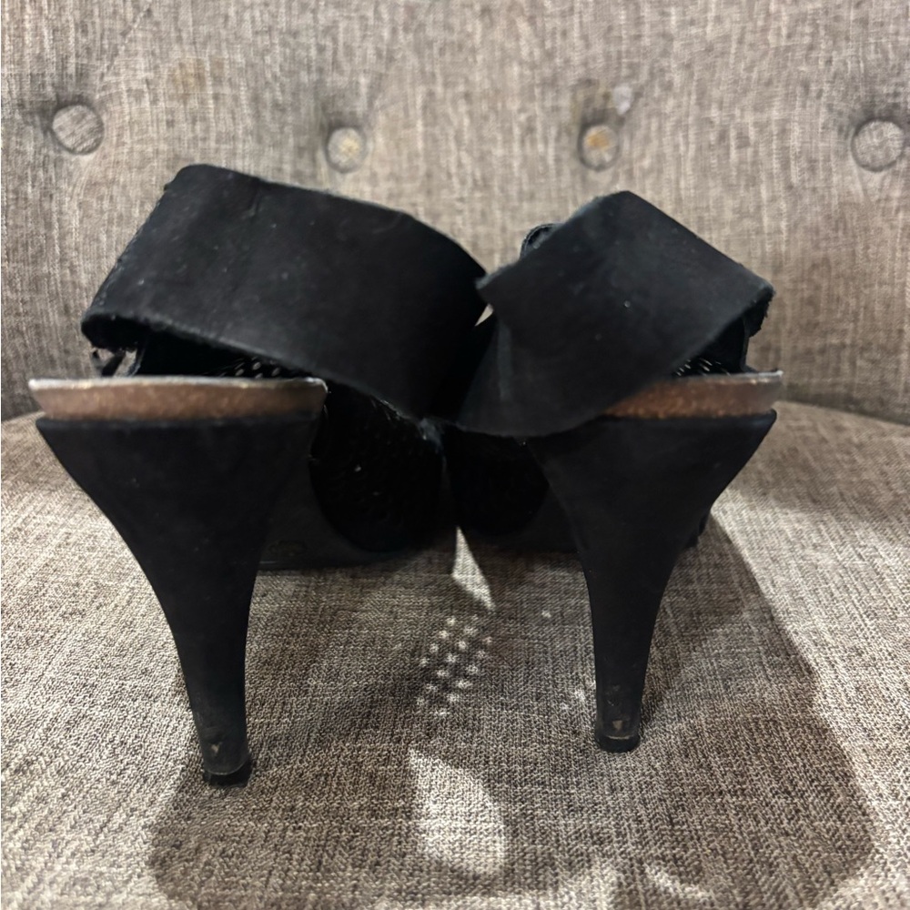 Vince Camuto Black Peep-Toe Heels - Picture 5 of 5